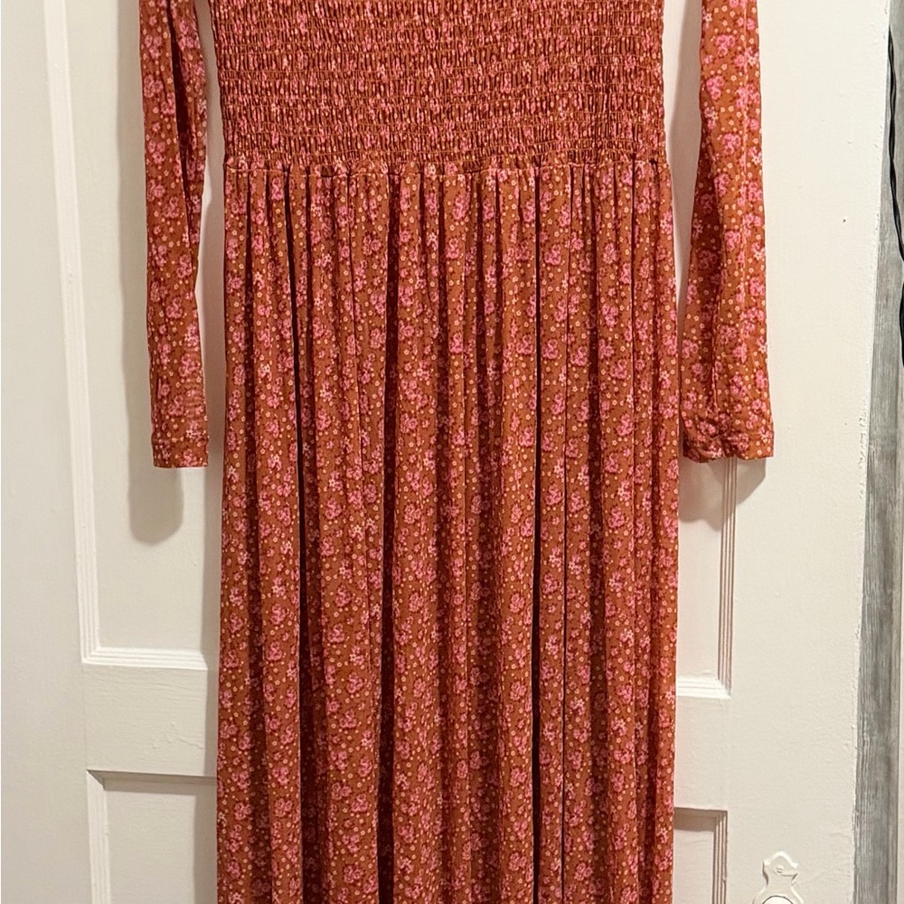 Free People Floral Long Sleeve Maxi Dress